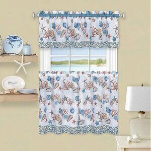 Achim Coastal Tier & Valance Set